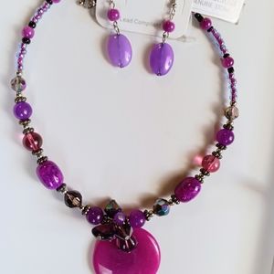 Purple Necklace Set